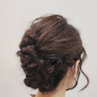 ふんわり波ウェーブと編み込みアレンジスタイル