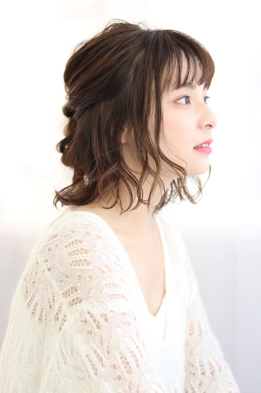 ボブアレンジ×ゆるふわハーフアップ×20代30代40代50代