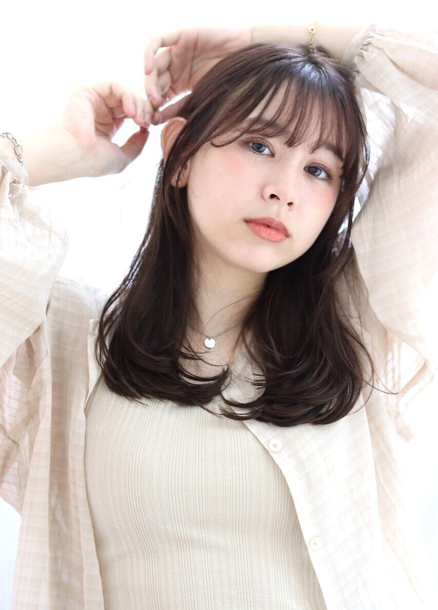 小顔シースルーバング×毛先ワンカールパーマ×20代30代40代50代