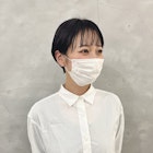 ダークブラウン×耳掛けショート