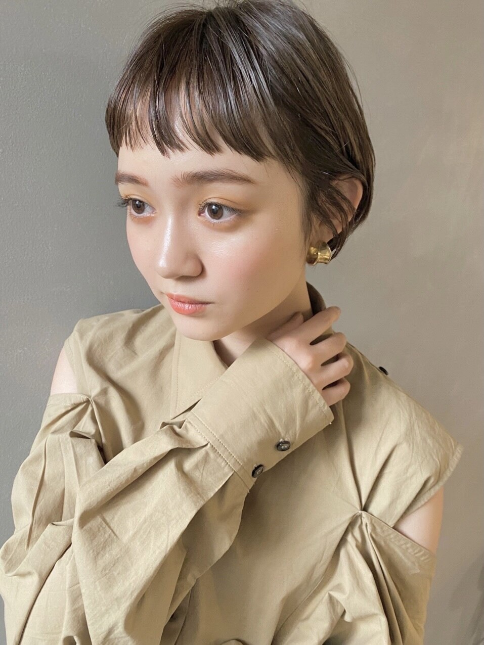 【PARK】束感ワイドショートバング×シアーベージュ