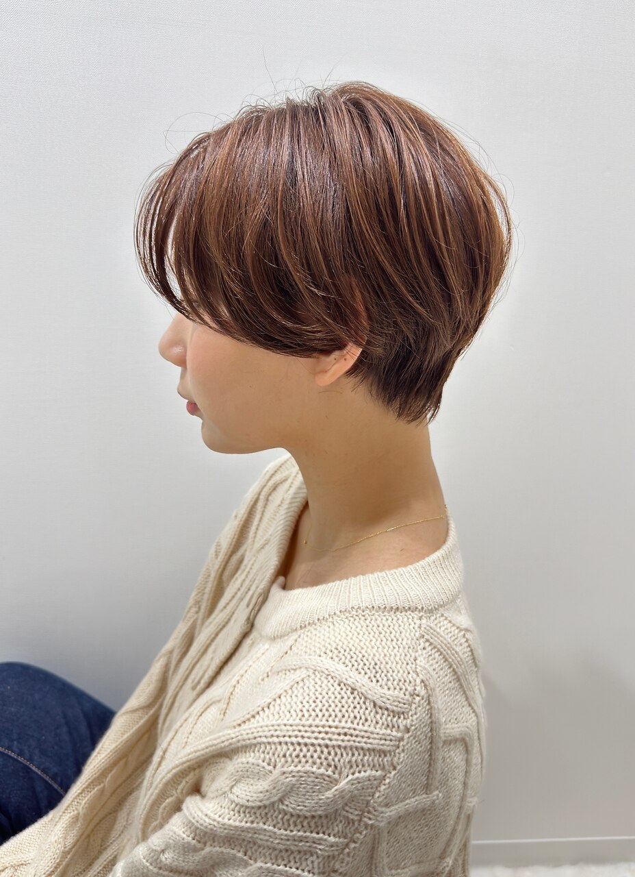 20代/30代/40代/マッシュ/ショート/センターパート/ブラウン