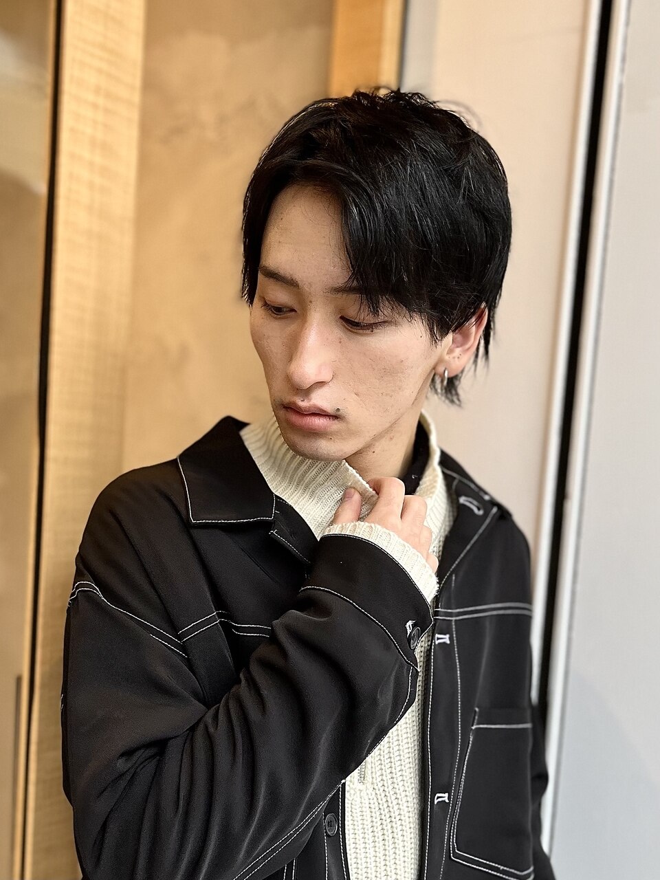 ショートウルフ×アップバング