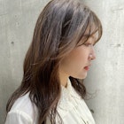 レイヤーカットスタイル/ブリーチなしダブルカラー/ベージュ