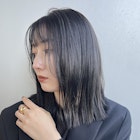 プツッとロングボブ/暗髪グレージュ/10代.20代.30代.air諸見里