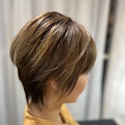 30代40代50代大人可愛いボブウルフナチュラルウルフ白髪ぼかし