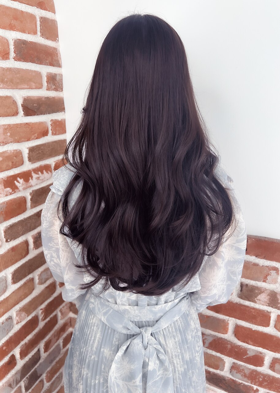 韓国風くびれヘア×ラベンダーグレージュ
