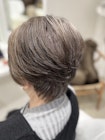 【つくば】白髪ぼかしハイライト×ローライト×大人ショートヘア
