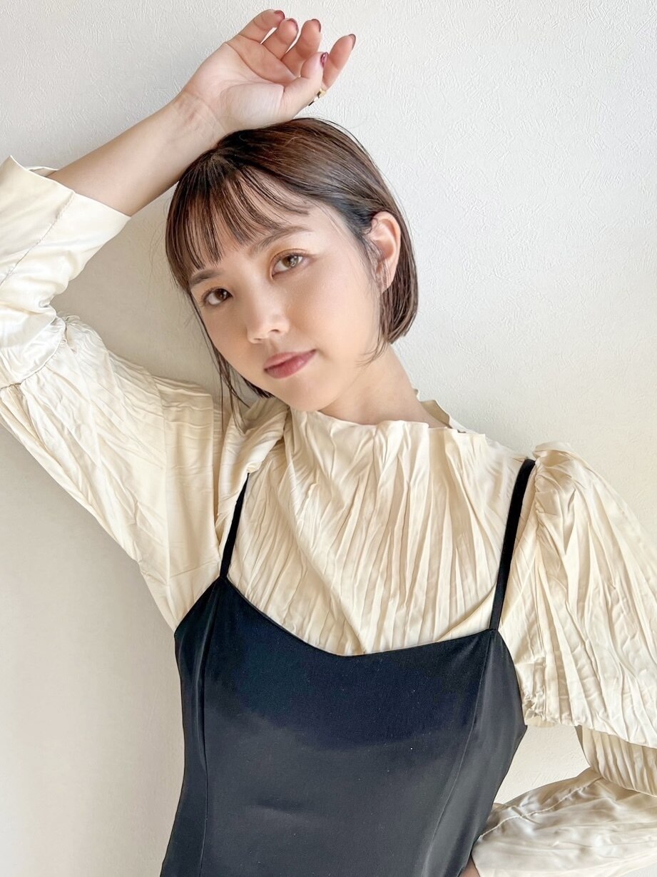 【セロ姫路】シンプルな前下がりの大人ボブ&シースルーバング