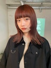 【木原】秋カラー暖色カラー顔まわりレイヤーレッドブラウン