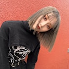 グレージュ シースルーボブ シアーグレージュ