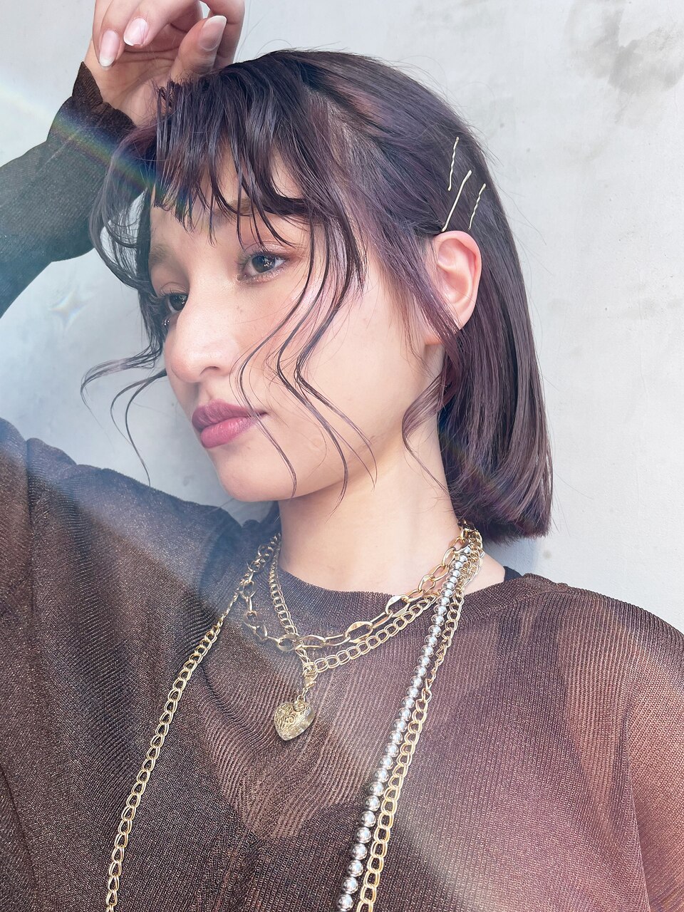 春アレンジ_グレージュカラーボブウルフココアベージュ_9077