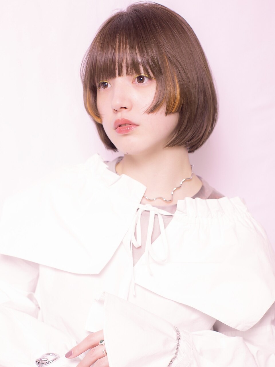 イメチェンヘアスタイル　小顔　切りっぱなしボブ　20代30代40代