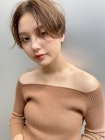 ハンサムショート 前髪なし ショートレイヤー 小顔ヘア つや髪