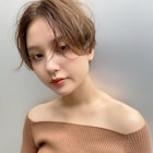 ハンサムショート 前髪なし ショートレイヤー 小顔ヘア つや髪