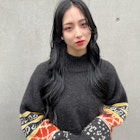 韓国/暗髪×大人可愛いヨシンモリヘア