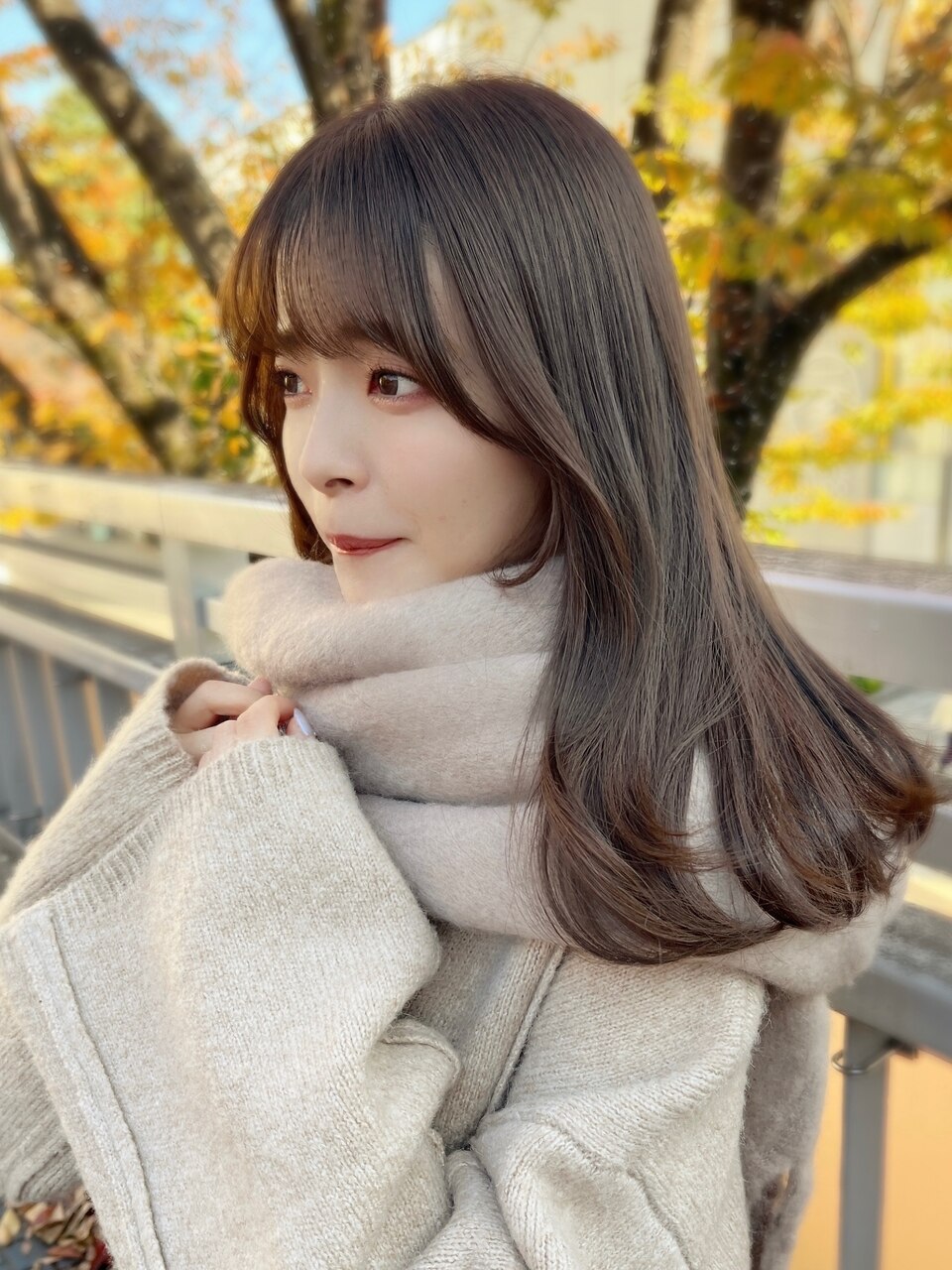 マロベージュとマフラー♪