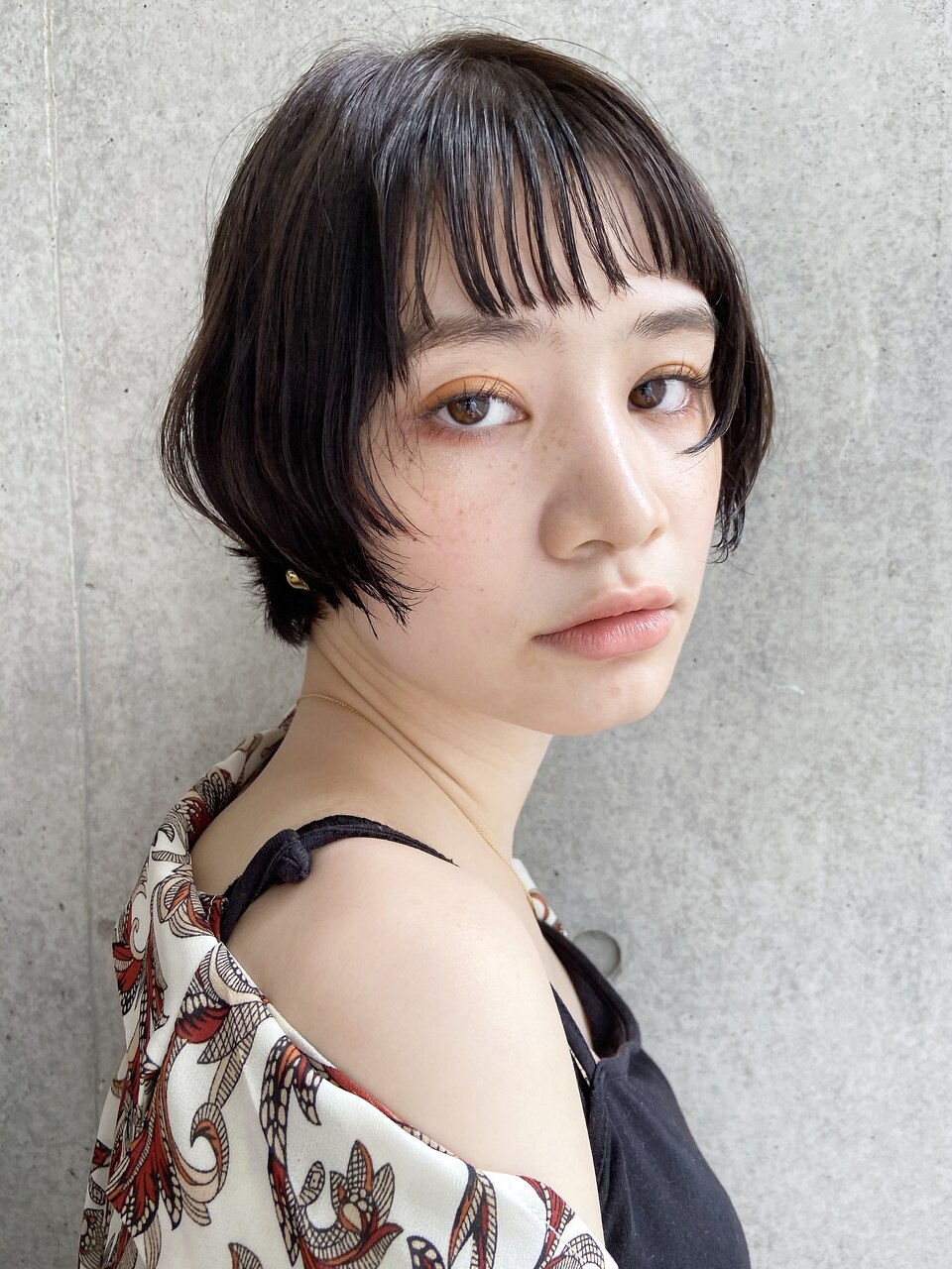 レトロボブ_グレージュカラーボブウルフココアベージュ_38727