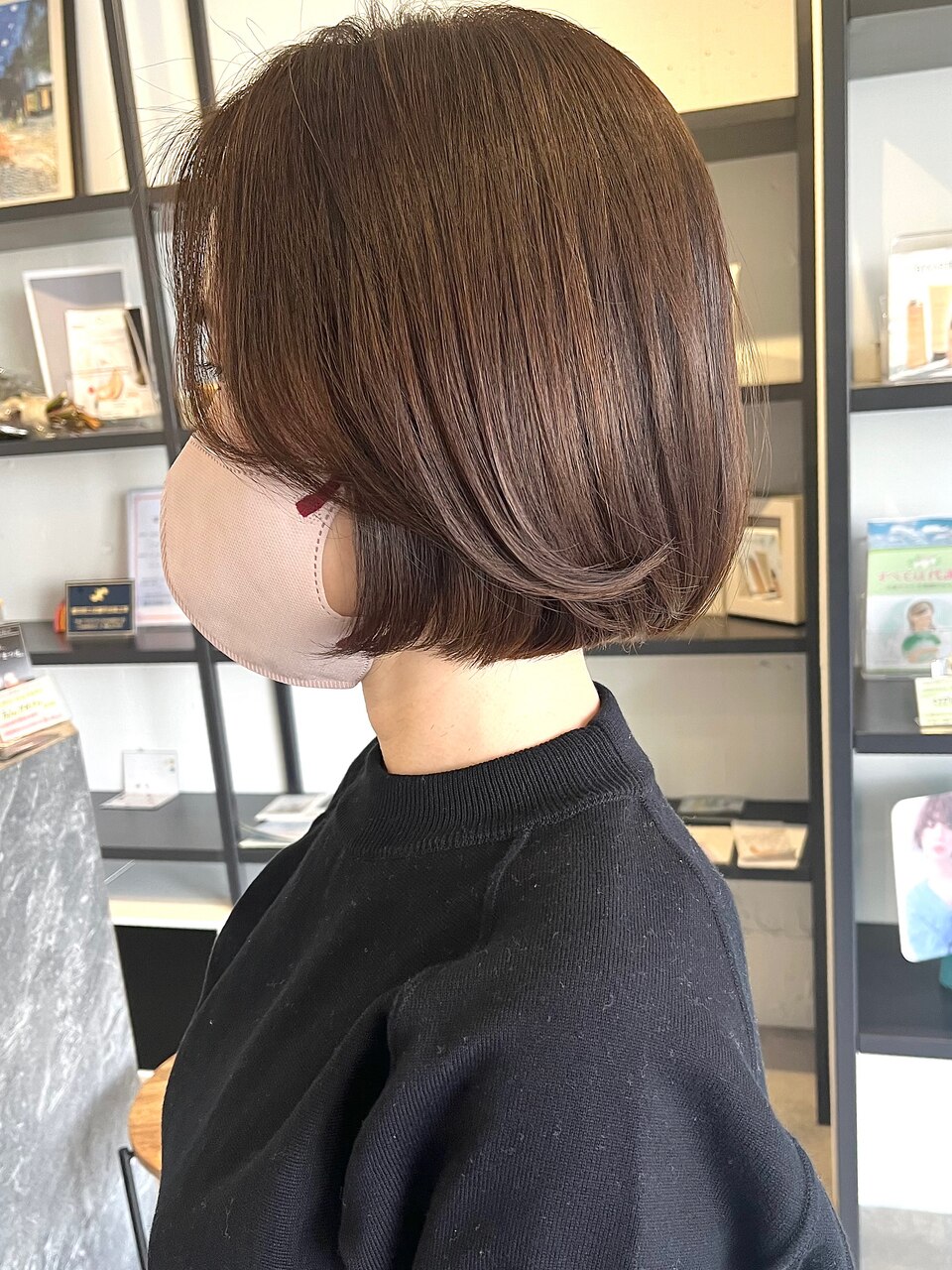 【ナチュラルストレートパーマ】大人の垢抜けパツっとボブ。