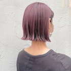 ボブ×プラムピンク◇