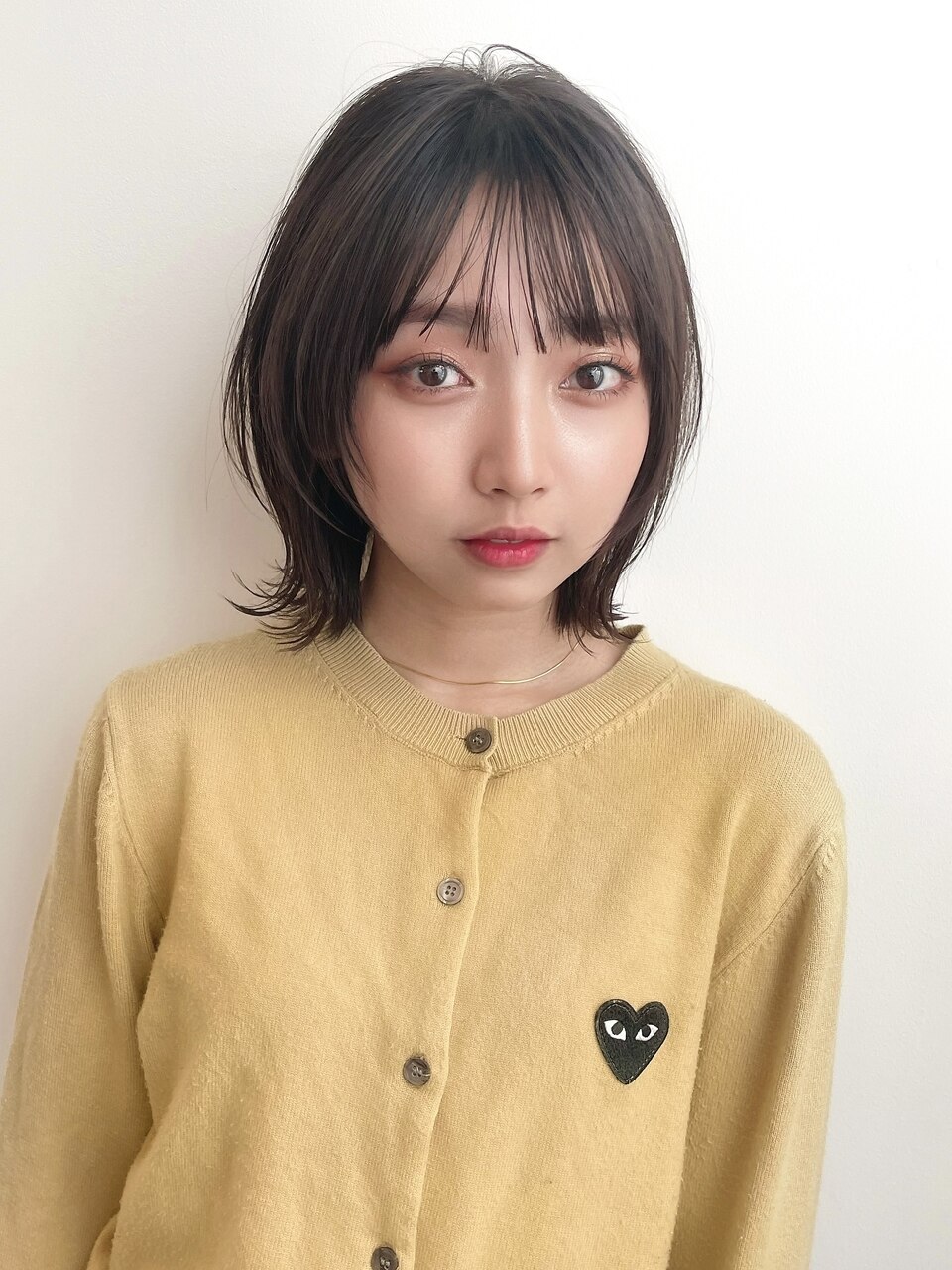 20代30代40代小顔ウルフレイヤーボブ大人可愛い丸みショートボブ