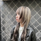 デザインカラー ポイントカラー ロングウルフ ブラウンベージュ