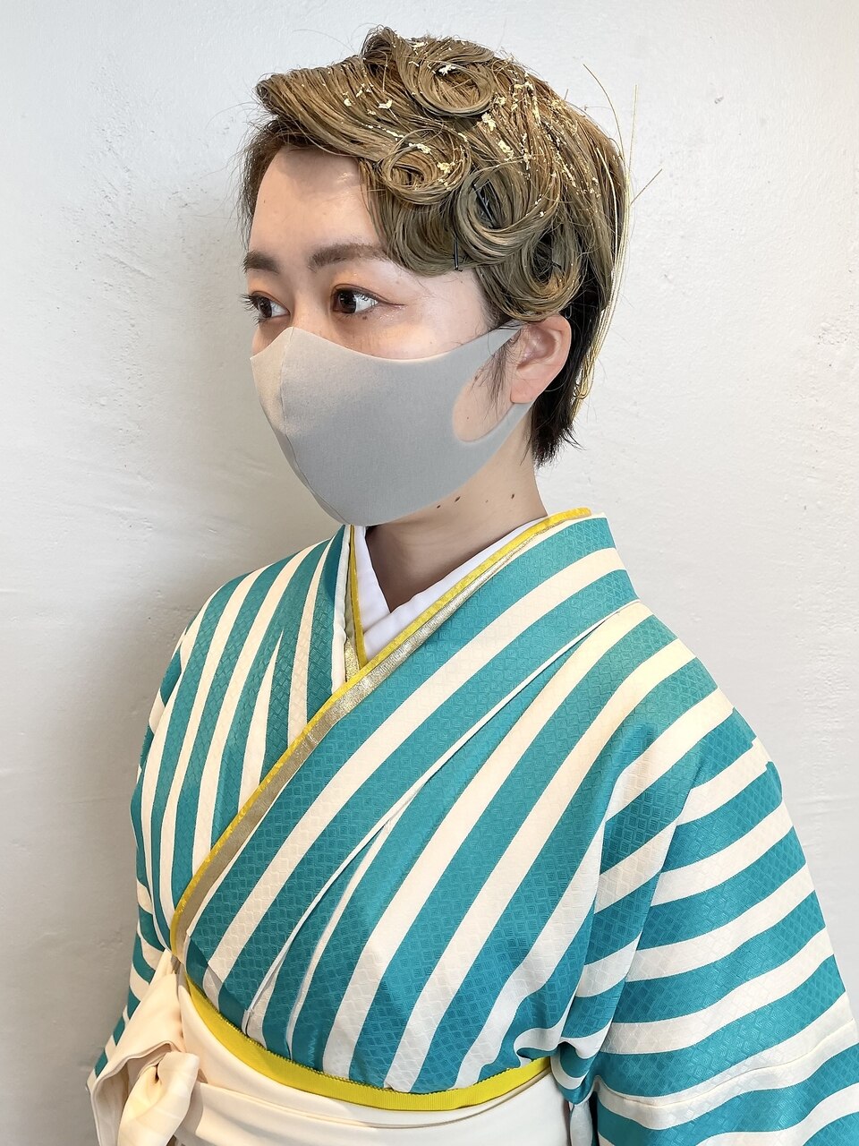 フィンガーウェーブ・ヘアアレンジ・ヘアセット・成人式・浴衣
