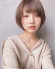 丸顔さんにおすすめ！フェイスラインカット骨格補正小顔ショート