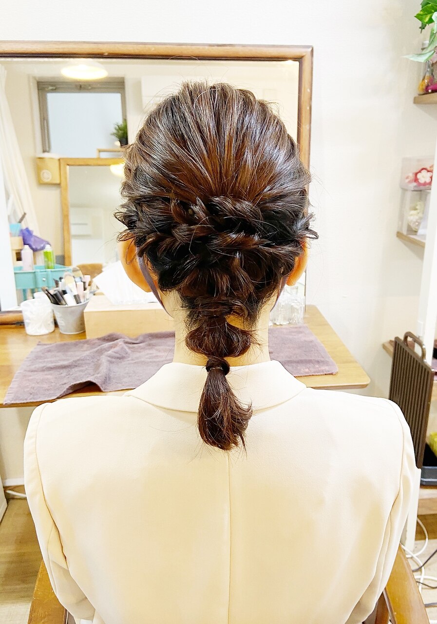 ミディアム玉ねぎヘアアレンジ【ヘアアレンジ/立川/立川南/袴】