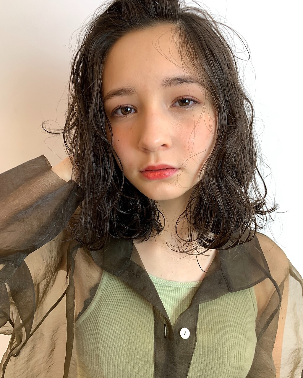 下北沢 イメチェン チェリーブラウン モード ダークアッシュボブ