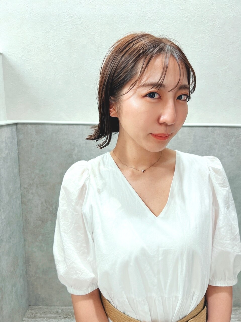 イメチェン束感フェミニンモードダークアッシュチェリーブラウン