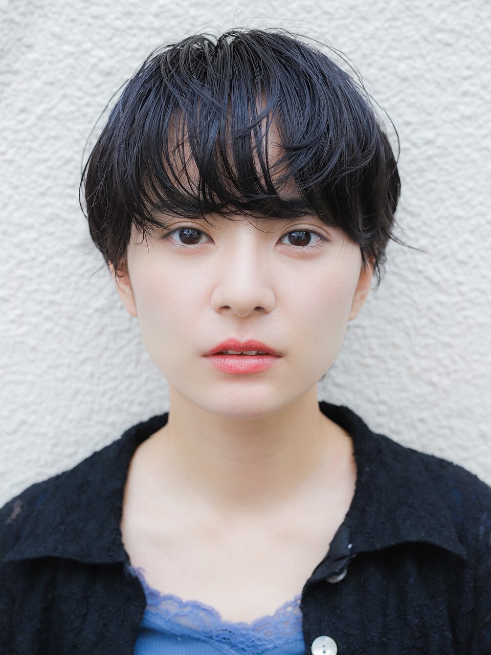 20代30代40代　ニュアンスパーマ　コンパクトマッシュ　黒髪