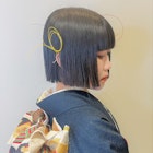 成人式/卒業式 ボブ×水引アレンジ