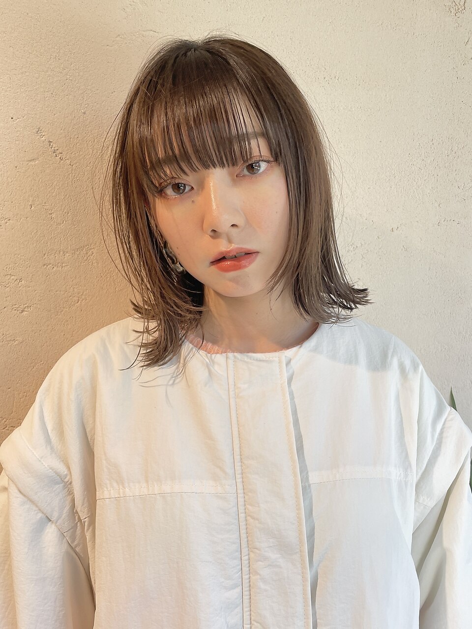 外ハネボブ薄めバングナチュラルウルフ結べるボブミニボブ【Riku