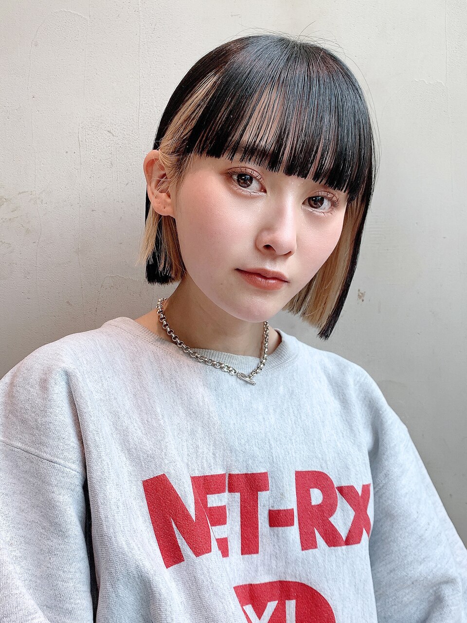 インナー外ハネボブ_チェリーブラウンフェミニンロング_9086