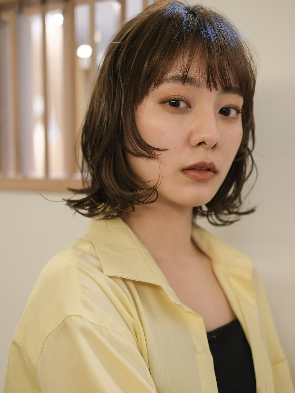 顔まわりニュアンスボブパーマ/20代30代40代/銀座