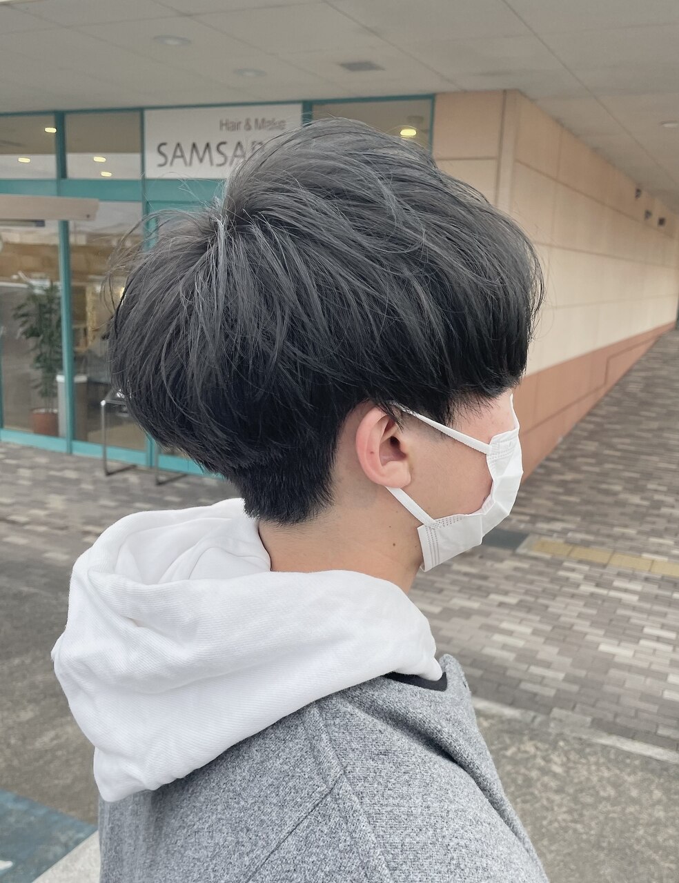 ブリーチ無しアッシュグレー