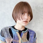 ショートボブ_チェリーブラウンフェミニンロング_9350