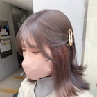 〇イヤリングカラー ラベンダーグレージュ × ピンクベージュ