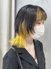 ◎クラゲウルフ×インナーカラー◎ 小顔カット　デザインカラー