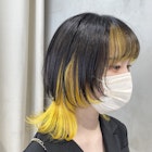 ◎クラゲウルフ×インナーカラー◎ 小顔カット デザインカラー