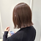 チョコレートカラー×切りっぱなしボブ