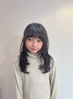 顔まわりレイヤーセミロング