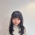 顔まわりレイヤーセミロング