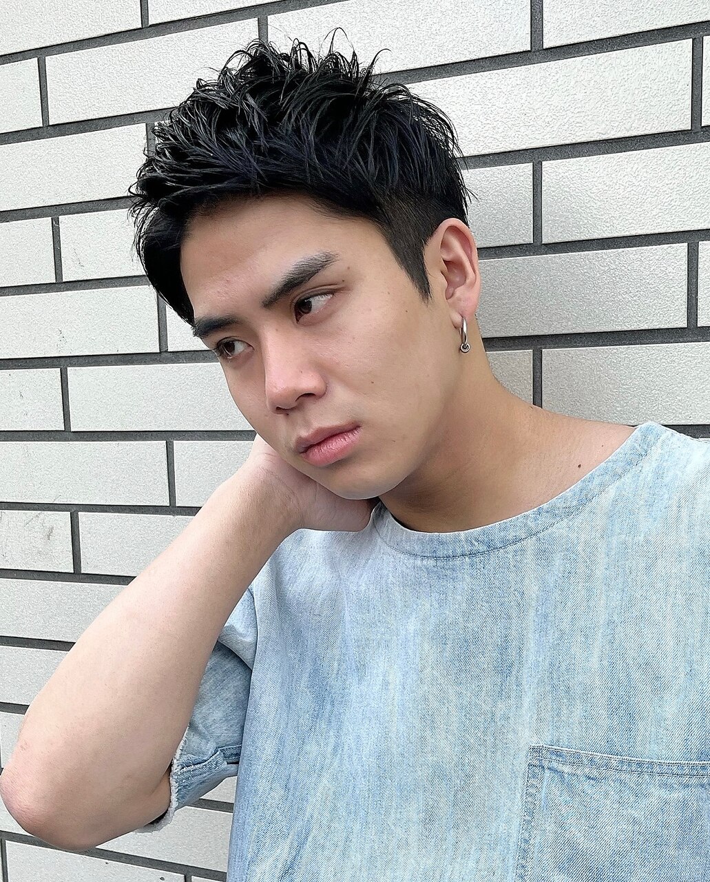 【SiSTA】田中束感アップバングツーブロック刈り上げショート