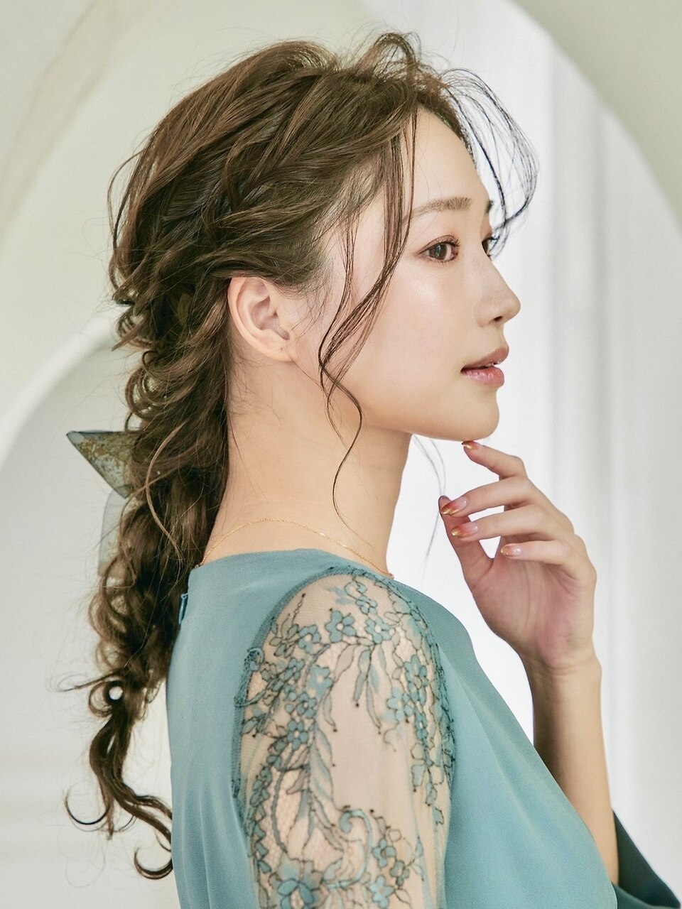 《へアセット》結婚式お呼ばれアレンジ編みおろし