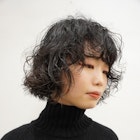 マッシュウェーブボブスタイル/パーマスタイル/くせ毛風パーマ
