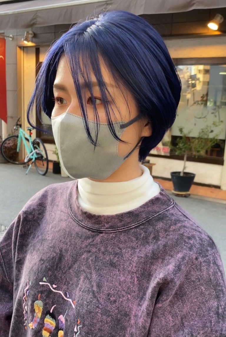 【ショート】×【ネイビーブルー】