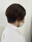 ○似合わせ前下がりショートボブ×オレンジカラー