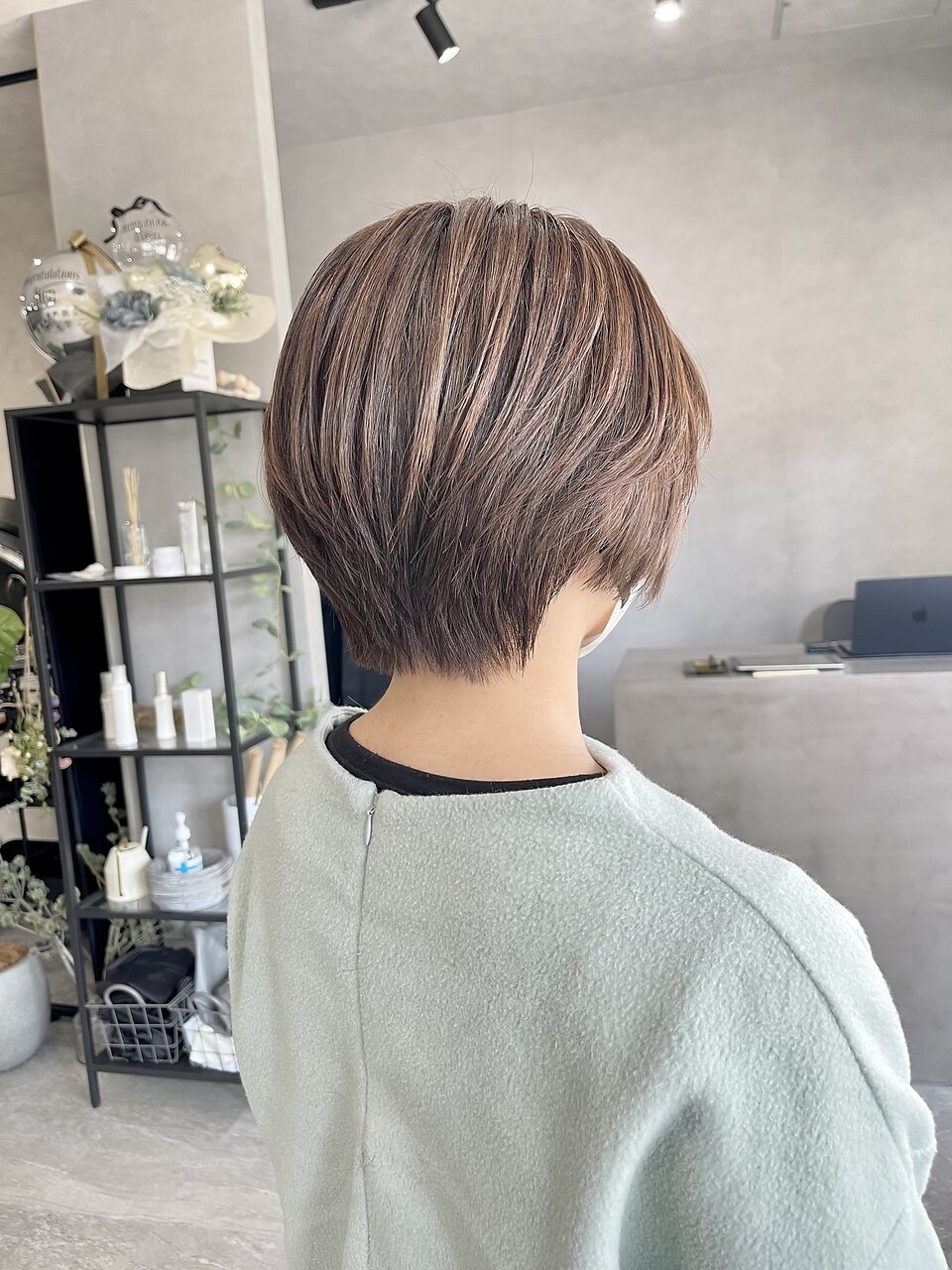 おしゃれショート×ミルクティーベージュハイライト♪ 